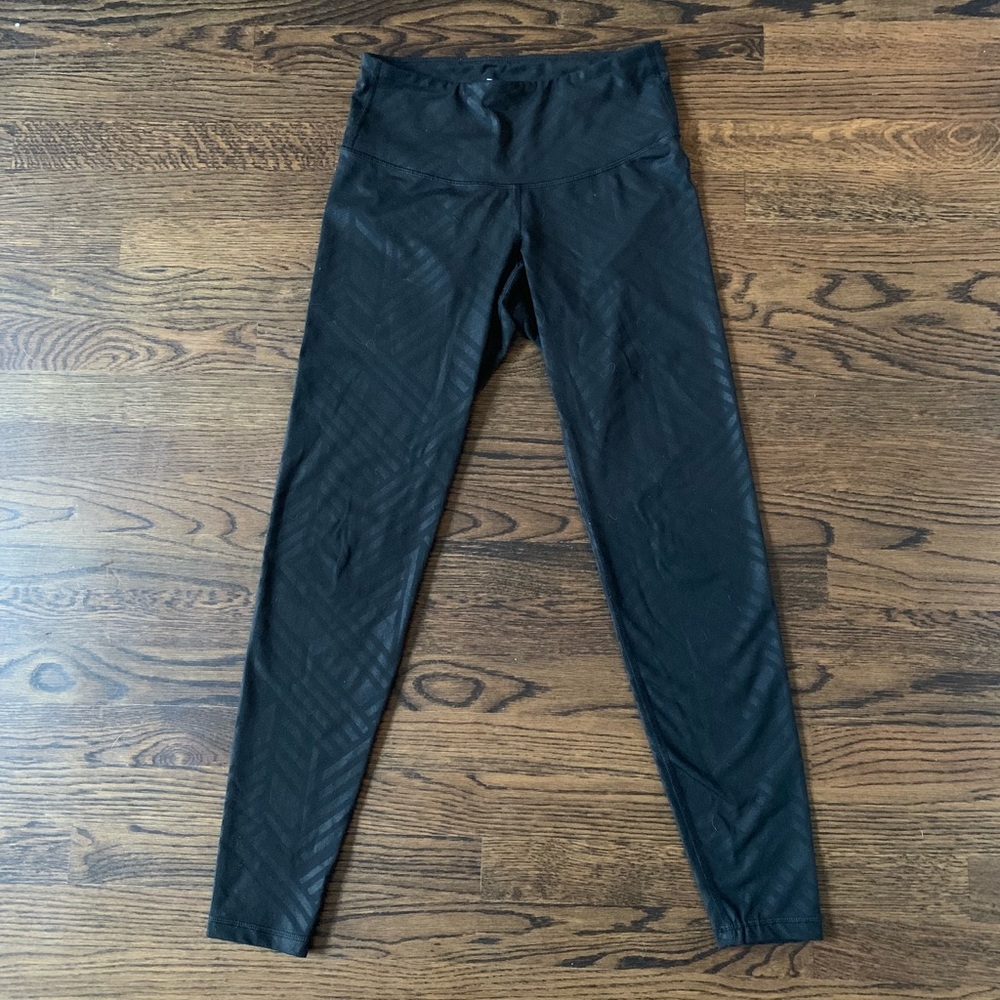 Black Patterned Workout Leggings